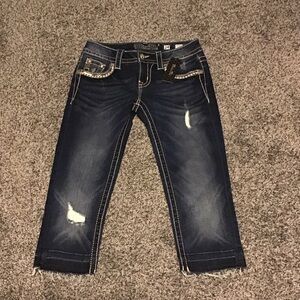 Miss Me Dark Blue Capri Jeans